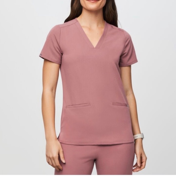Figs Mauve Casma Scrub Top XS - Picture 1 of 3